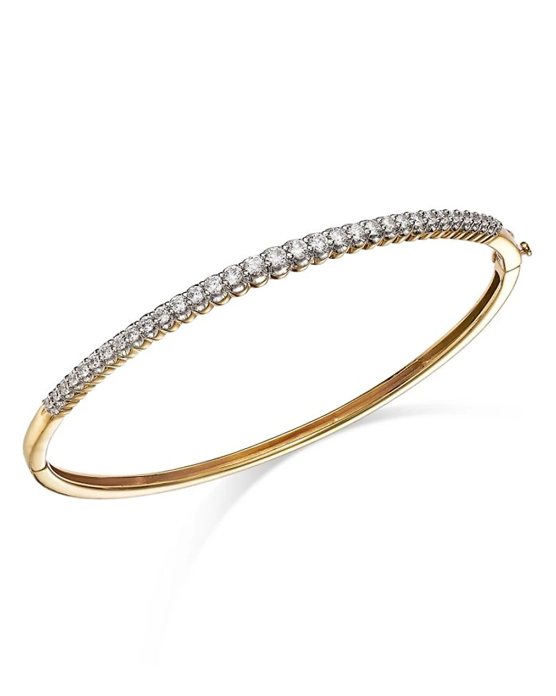 Diamond Bangle Bracelet in 14K Yellow Gold