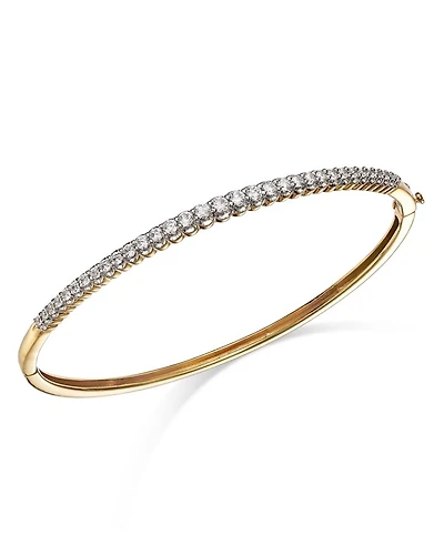Diamond Bangle Bracelet in 14K Yellow Gold