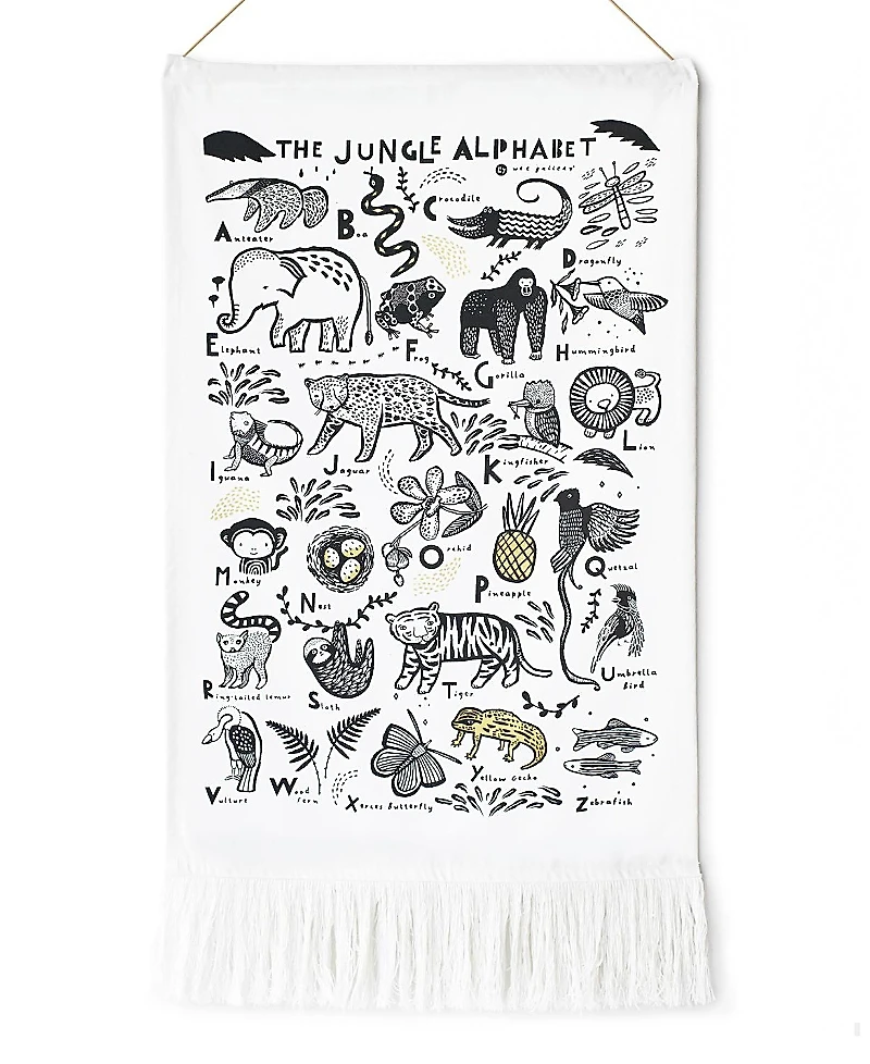 Wee Gallery Jungle Alphabet Printed Tapestry - All Ages