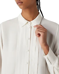 Button Front Pleated Shirt