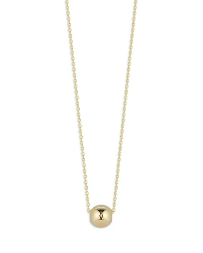 14K Yellow Gold Polished Ball Pendant Necklace