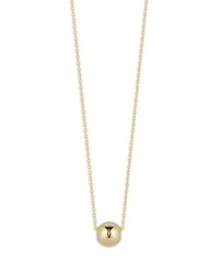 14K Yellow Gold Polished Ball Pendant Necklace