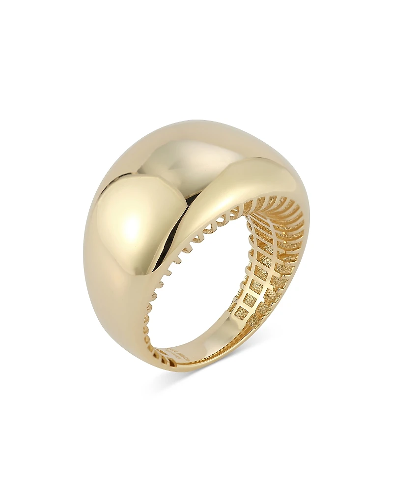 Alberto Amati 14K Yellow Gold Wide Polished Dome Ring