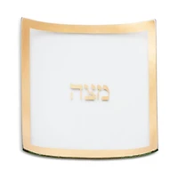Judaica Square Matzo Plate, 10"