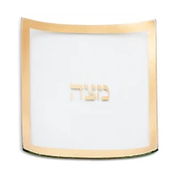 Annieglass Judaica Square Matzo Plate