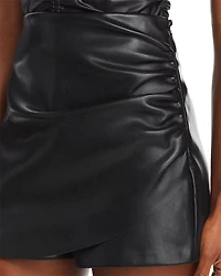 Faux Leather Mini Skort