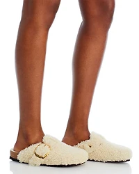 Women's Boston Big Buckle Teddy Shearling Clogs