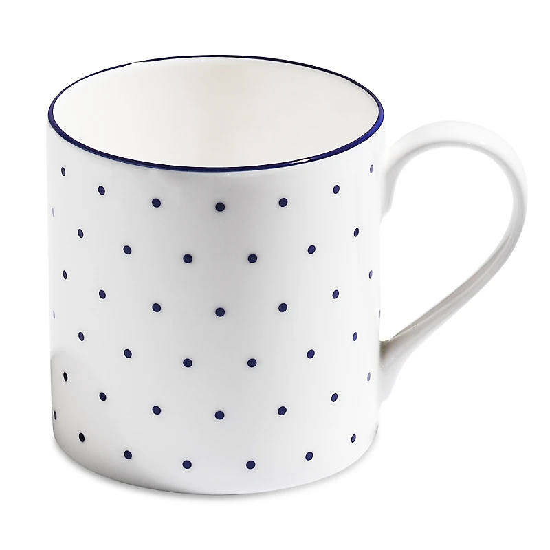 Richard Brendon Polka Blue Large Mug, Set of 2