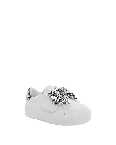 Kurt Geiger London Girls' Mini Laney Bow Embellished Sneakers - Toddler, Little Kid, Big Kid