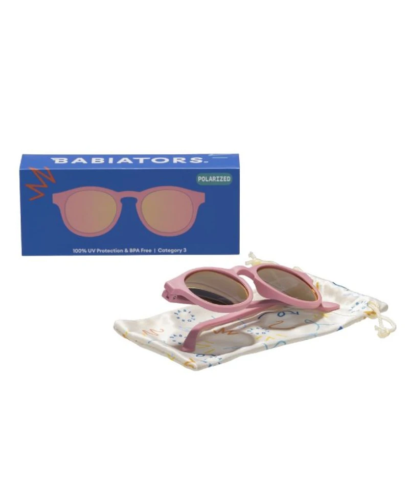 Pretty Pink Keyhole Polarized Mirrored Lens Sunglasses