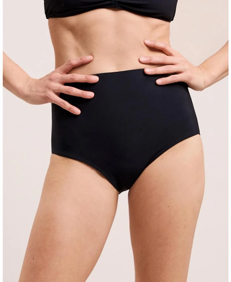 Nina Solid High Waist Bikini Bottom