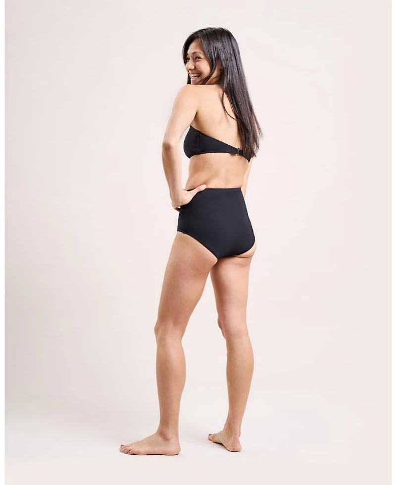 Nina Solid High Waist Bikini Bottom