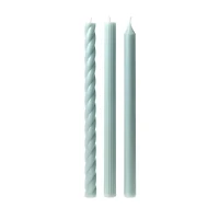 Assorted Light Blue Candle Tapers 3-Pack, 7.65 oz.