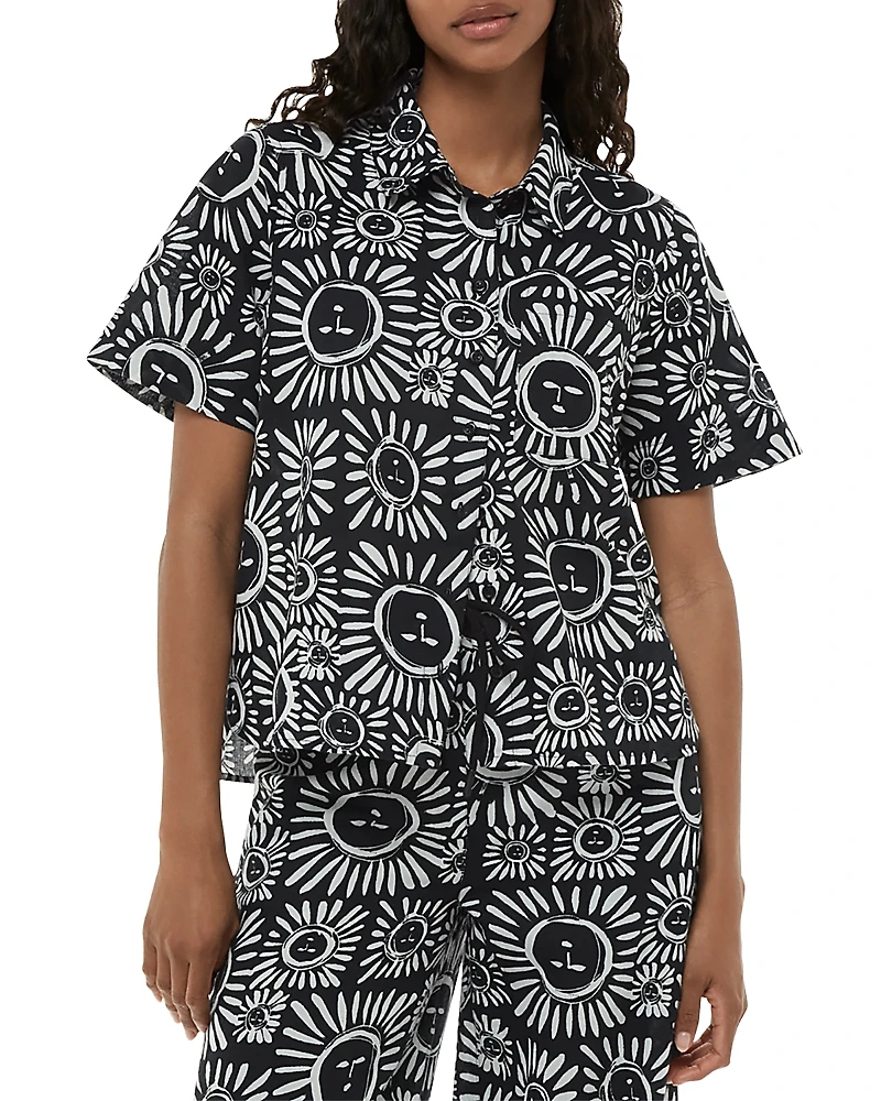 Whistles Sunman Print Bowling Shirt