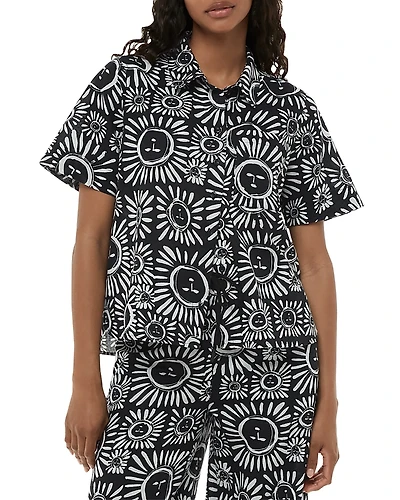 Whistles Sunman Print Bowling Shirt