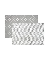 Reversible Baby PlayMat - Dash + Diamond Design - Soft, Non-Toxic Foam - Waterproof, Easy to Clean
