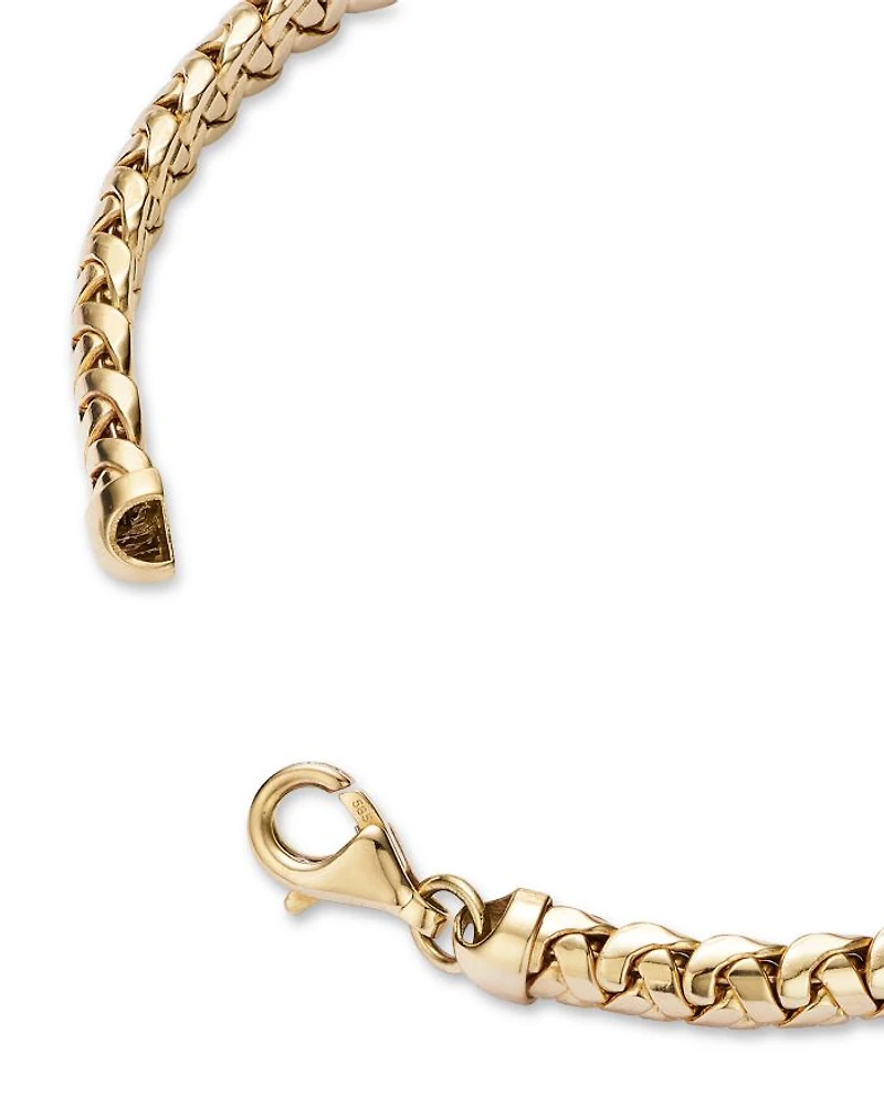 14K Yellow Gold Braid Link Bracelet