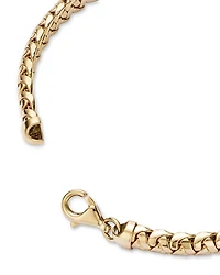 14K Yellow Gold Braid Link Bracelet