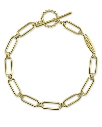 Lagos 18K Yellow Gold Signature Caviar Polished & Bead Link Toggle Bracelet
