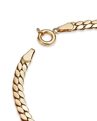 14K Yellow Gold Emerald Eye Panther Bracelet