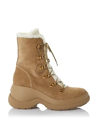 Women's Resile Trek Faux Fur Trim Lace Up Boots