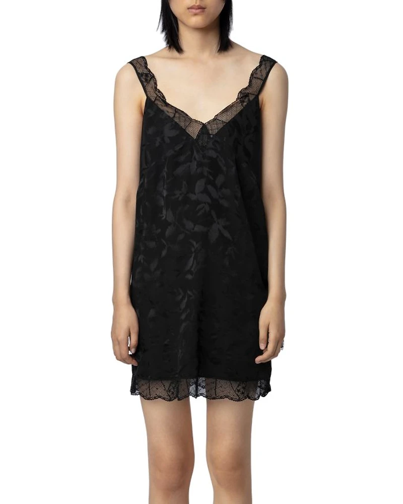 Renelle Silk Jacquard Dress