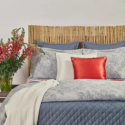 Ann Gish Faux Linen Coverlet Set