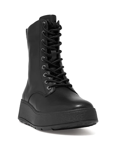 Women's F Mode Leather Platform Ankle Boots