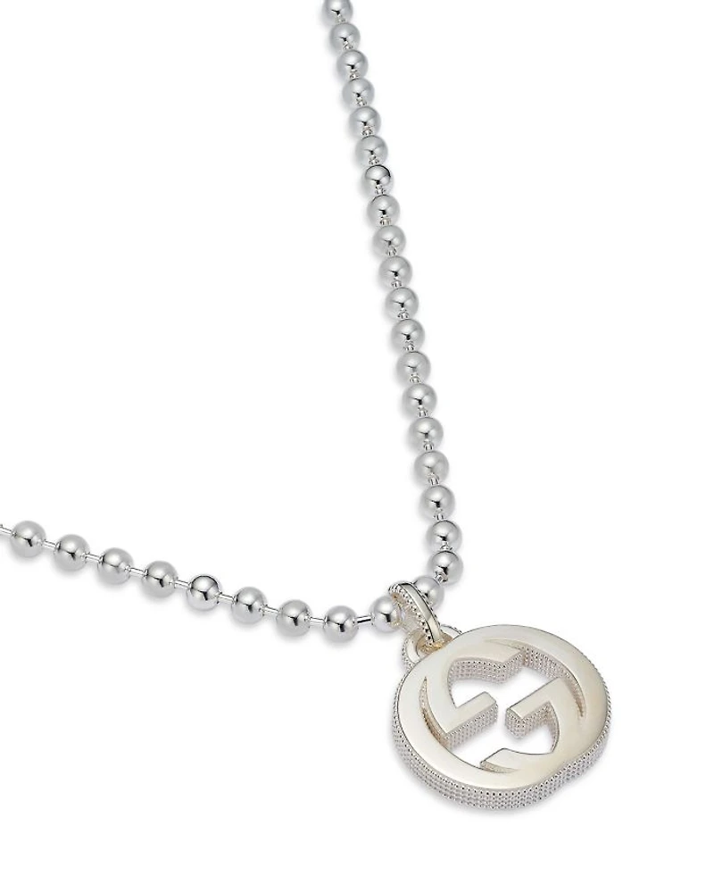 Sterling Silver Interlocking G Pendant Necklace