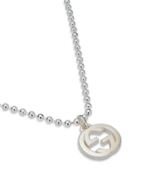 Sterling Silver Interlocking G Pendant Necklace