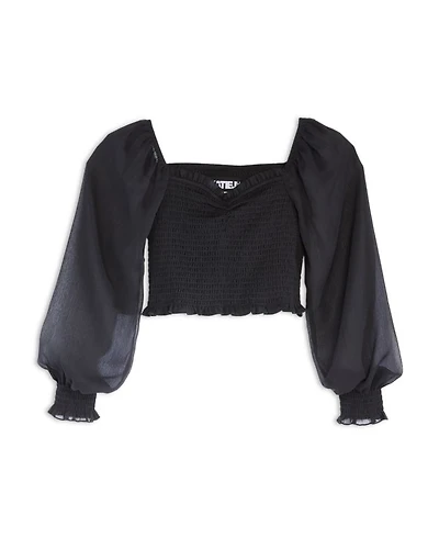 Girls' Chloe Sheer Sleeve Top - Big Kid