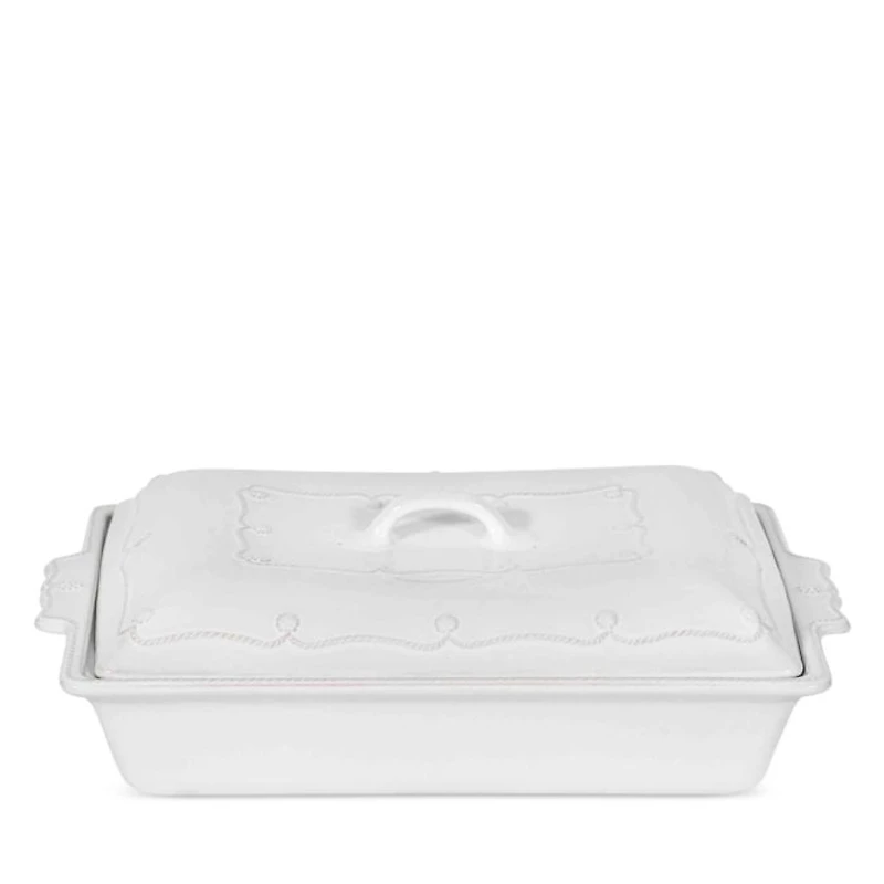 Berry & Thread Lidded Baker 13"