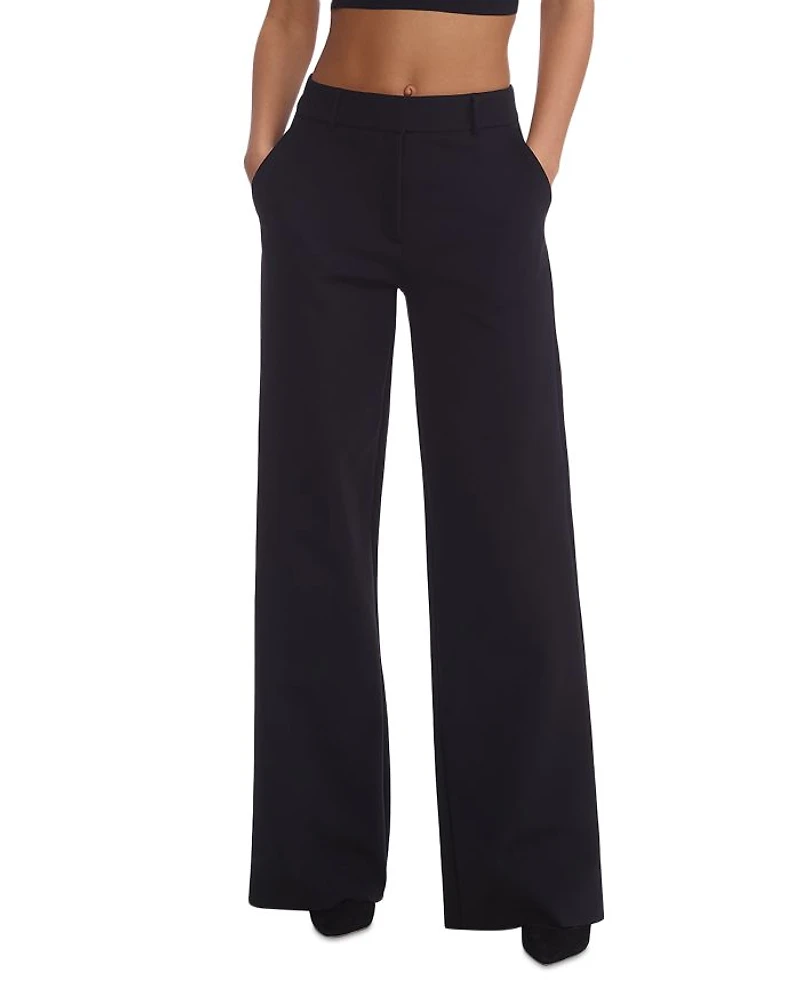 Neoprene CEO Wide Leg Pants