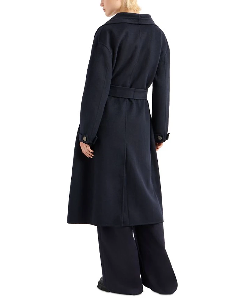 Fold Collar Belted Coat