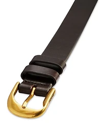 Women's Twist Buckle Leather Belt