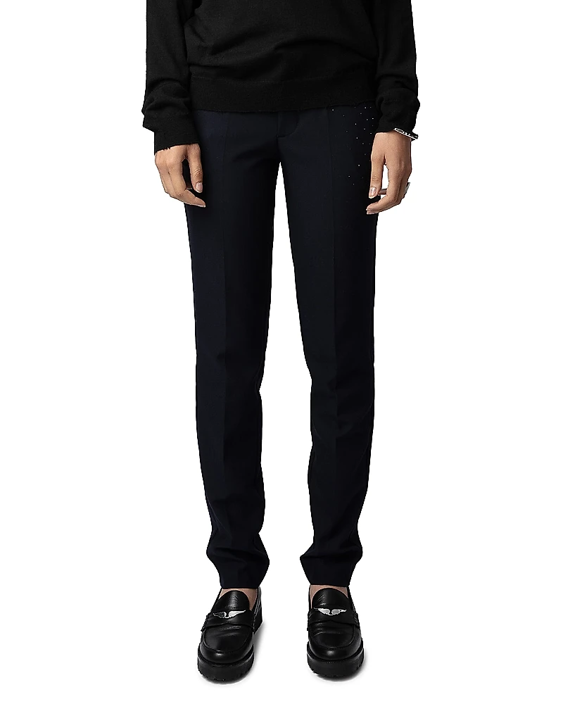 Zadig & Voltaire Prune Rhinestone Pocket Pants