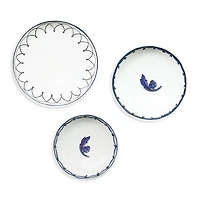 H. Blue Bird Assorted Canape Dishes, Set of 3