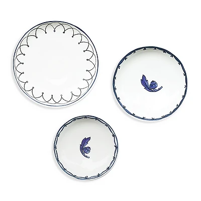 Twig New York H. Blue Bird Assorted Canape Dishes, Set of 3