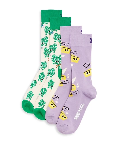 Happy Socks x Nyt Cooking Cilantrophile & Cheesemonger Socks Gift Set