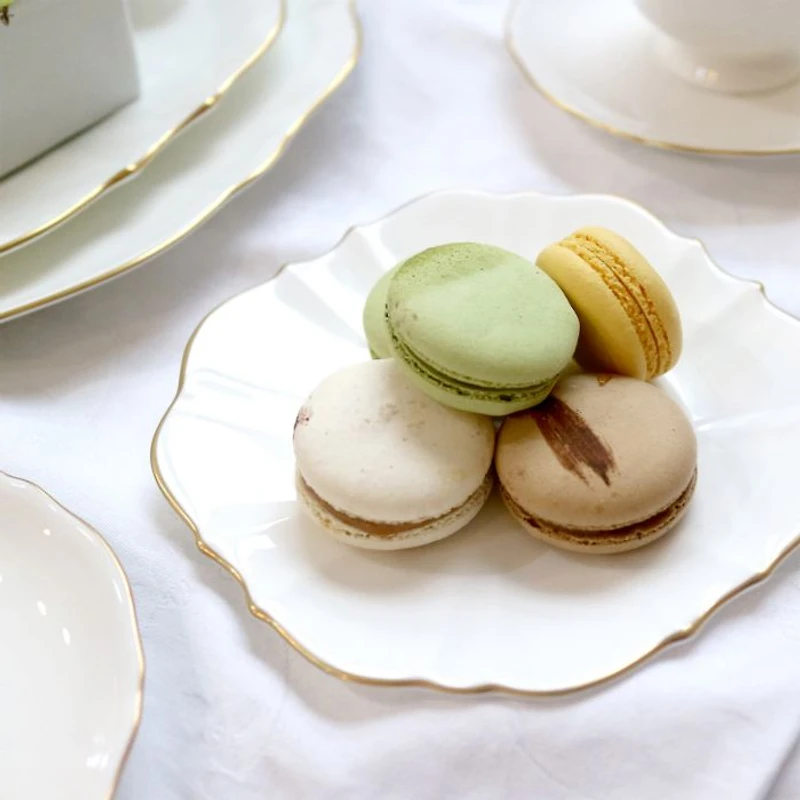 Amelie Brushed Gold 7" Bread Canape Plate