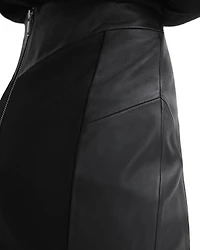 Raya Leather Pencil Skirt