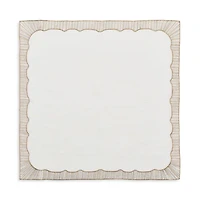 Frame Napkin in White, Gold & Silver