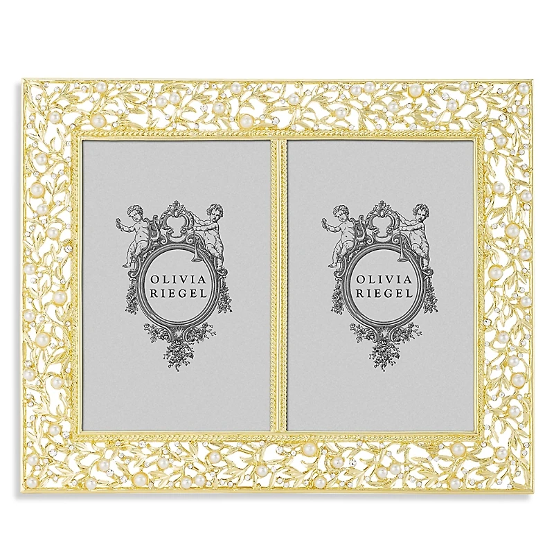Olivia Riegel Gold Tone Double Frame, 4 x 6