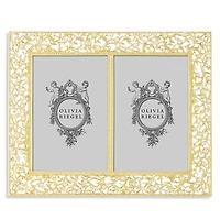 Olivia Riegel Gold Tone Double Frame, 4 x 6