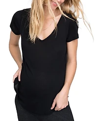 Hatch Collection Maternity Fitted Vee T-Shirt