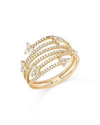 Bloomingdale's Fine Collection Diamond Multirow Arrow Ring