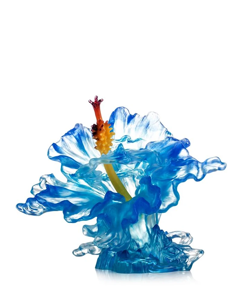Cloudy Peaks Alight Crystal Figure