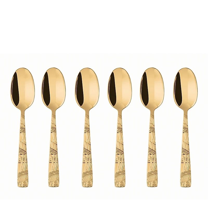 Sambonet Jungle Abstract Foliage Espresso Spoons
