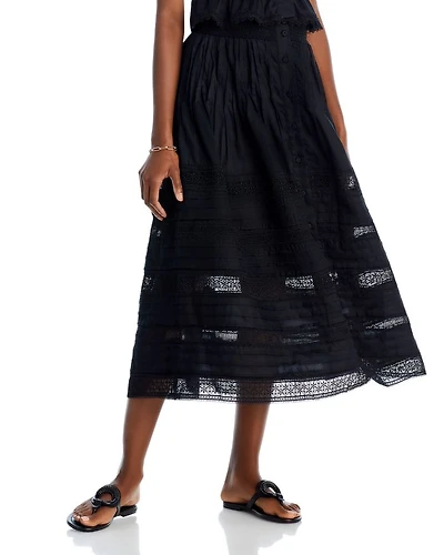 Camila Tiered Lace Midi Skirt