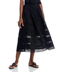 Waimari Camila Tiered Lace Midi Skirt